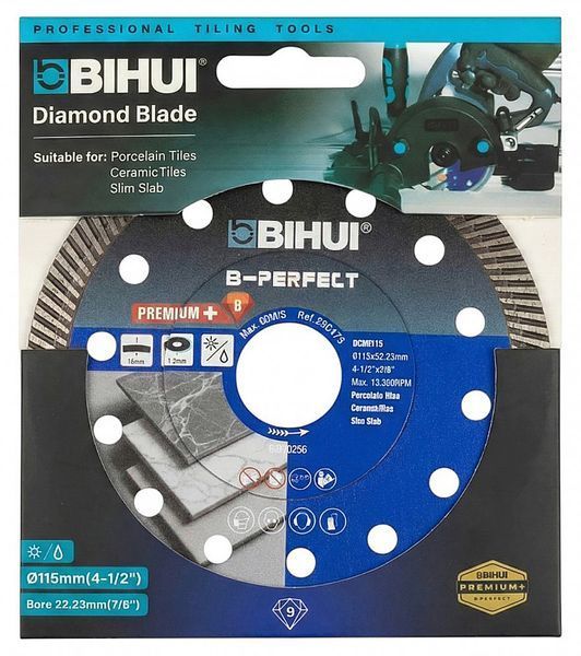 Диск алмазний BIHUI Super Thin Turbo 115 мм DCBN115 фото