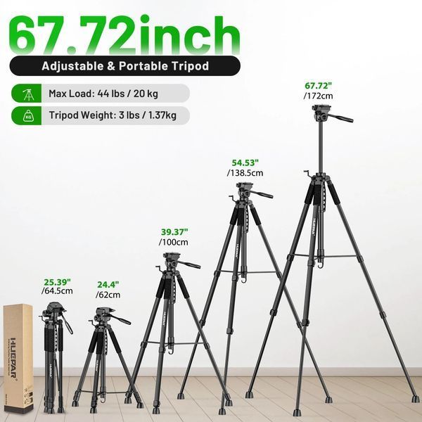 Штатив Huepar T16A з різьбленням 1/4" та перехідником на 5/8"