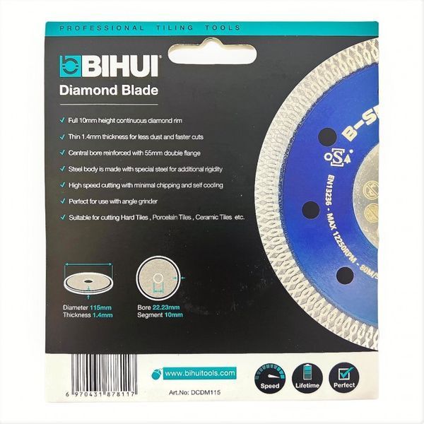 Диск алмазний BIHUI B-Speedy 115 мм DCDM115 фото